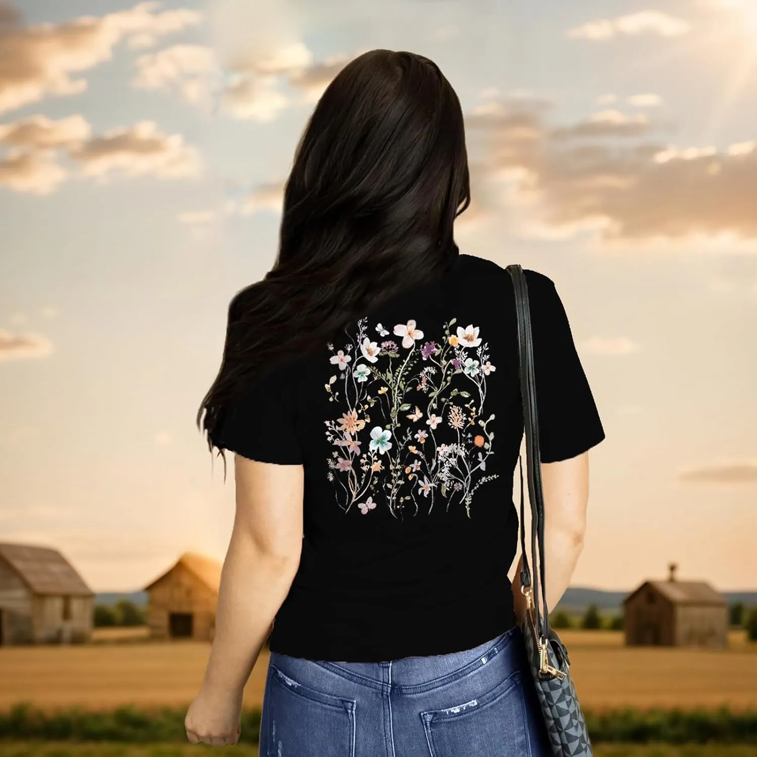 Women Graphic T-Shirts Casual Short Sleeve Tee Tops(Available in Plus Size)