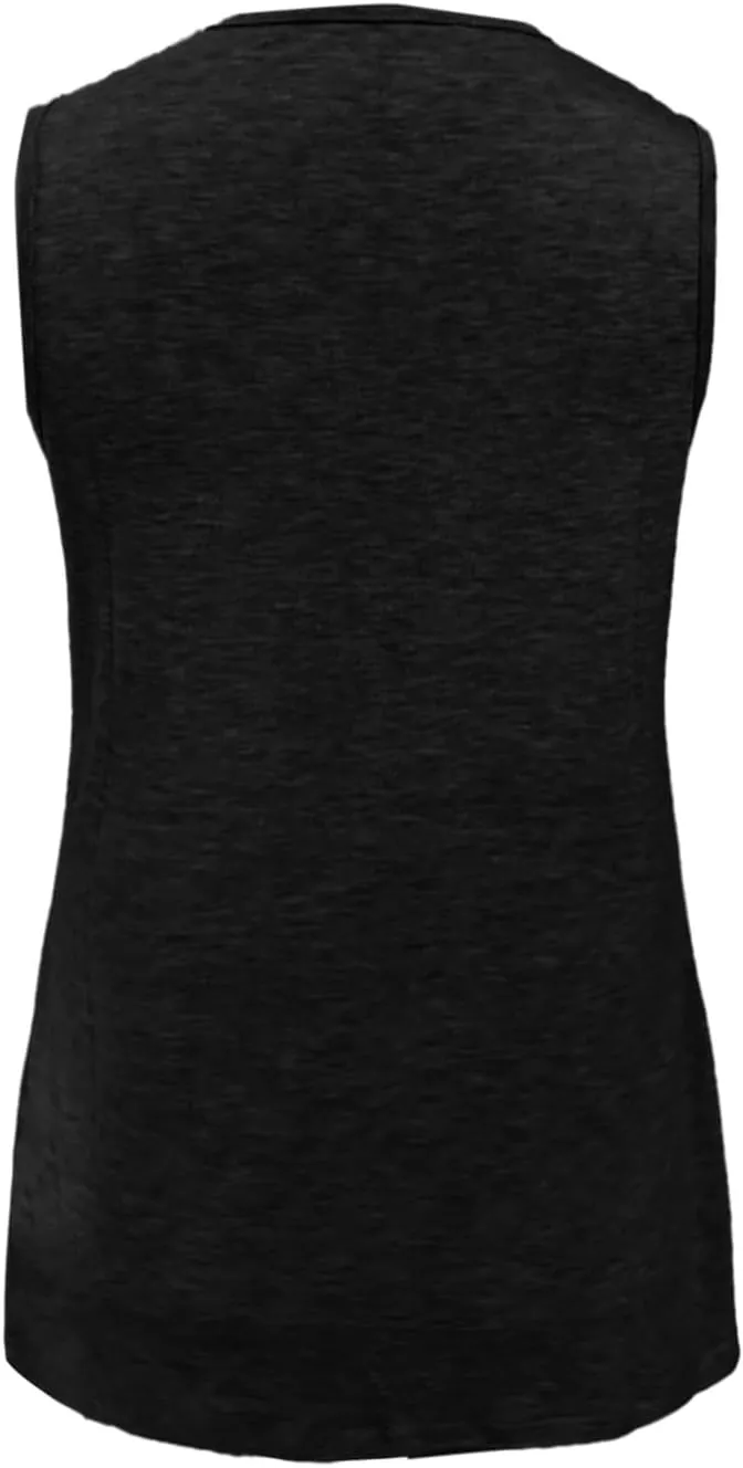 Women Summer Tank Tops Basic 2025 Vacation Sleeveless V Neck Loose Fit Tees Beach Fashion Outfits