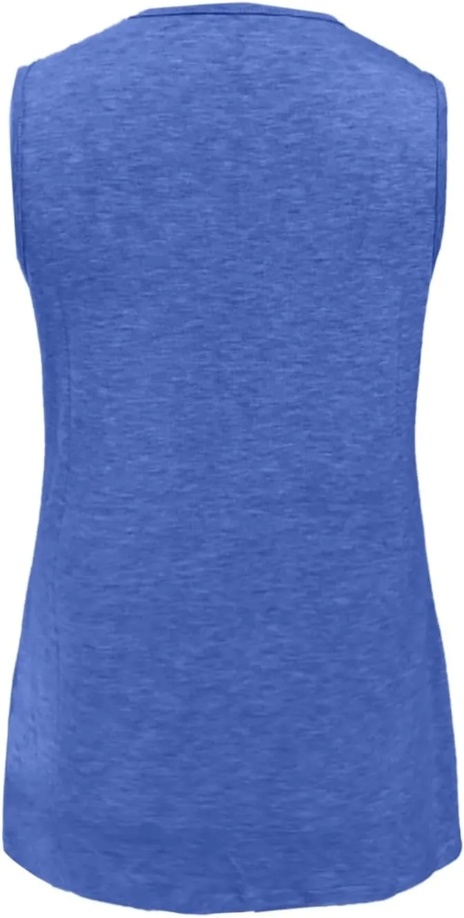 Women Summer Tank Tops Basic 2025 Vacation Sleeveless V Neck Loose Fit Tees Beach Fashion Outfits