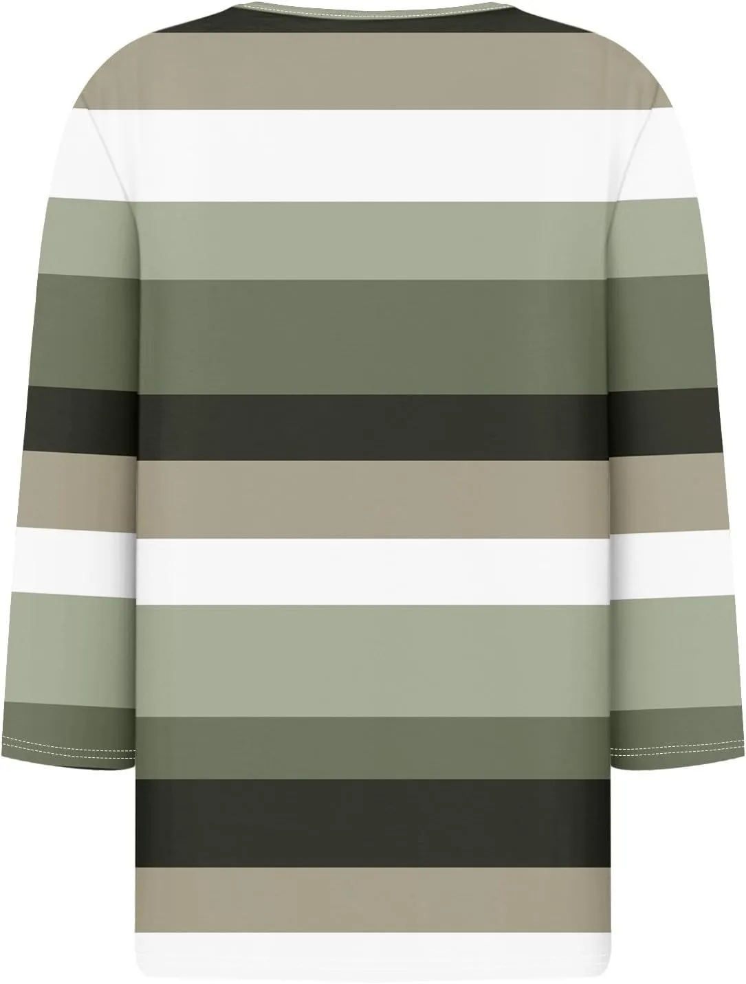 Womens 3/4 Sleeve Tops,Women's T-Shirts Dressy Button Down Tunic Tops Striped Blouses Henley V Neck Summer Cute Tees