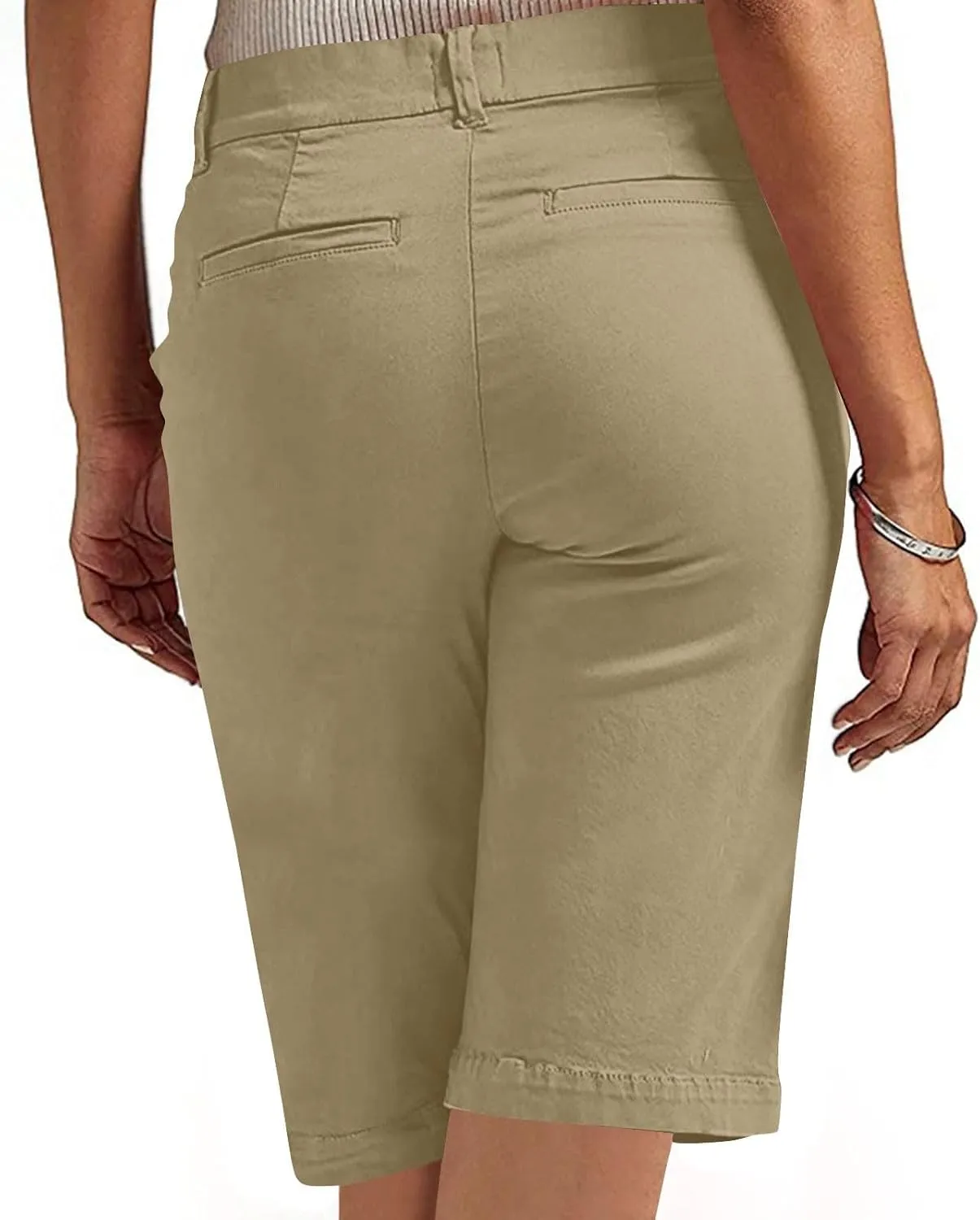 Women's Bermuda Shorts, Summer Dressy Shorts for Women Chino Straight Leg High Waisted Casual Summer