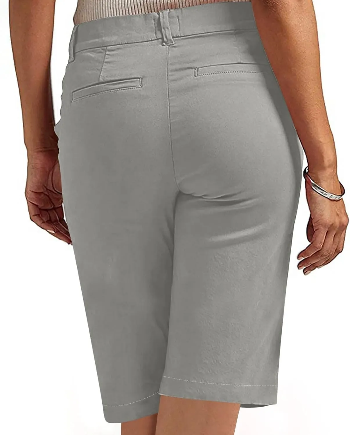 Women's Bermuda Shorts, Summer Dressy Shorts for Women Chino Straight Leg High Waisted Casual Summer
