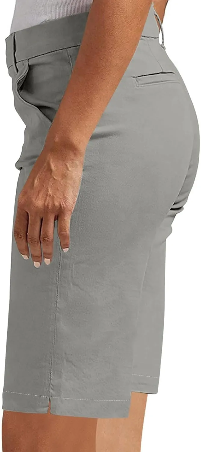 Women's Bermuda Shorts, Summer Dressy Shorts for Women Chino Straight Leg High Waisted Casual Summer
