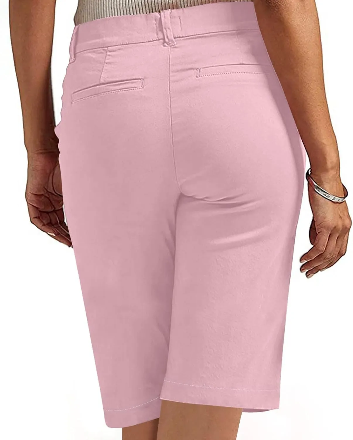 Women's Bermuda Shorts, Summer Dressy Shorts for Women Chino Straight Leg High Waisted Casual Summer