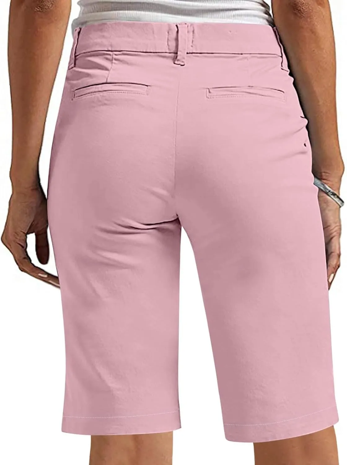 Women's Bermuda Shorts, Summer Dressy Shorts for Women Chino Straight Leg High Waisted Casual Summer