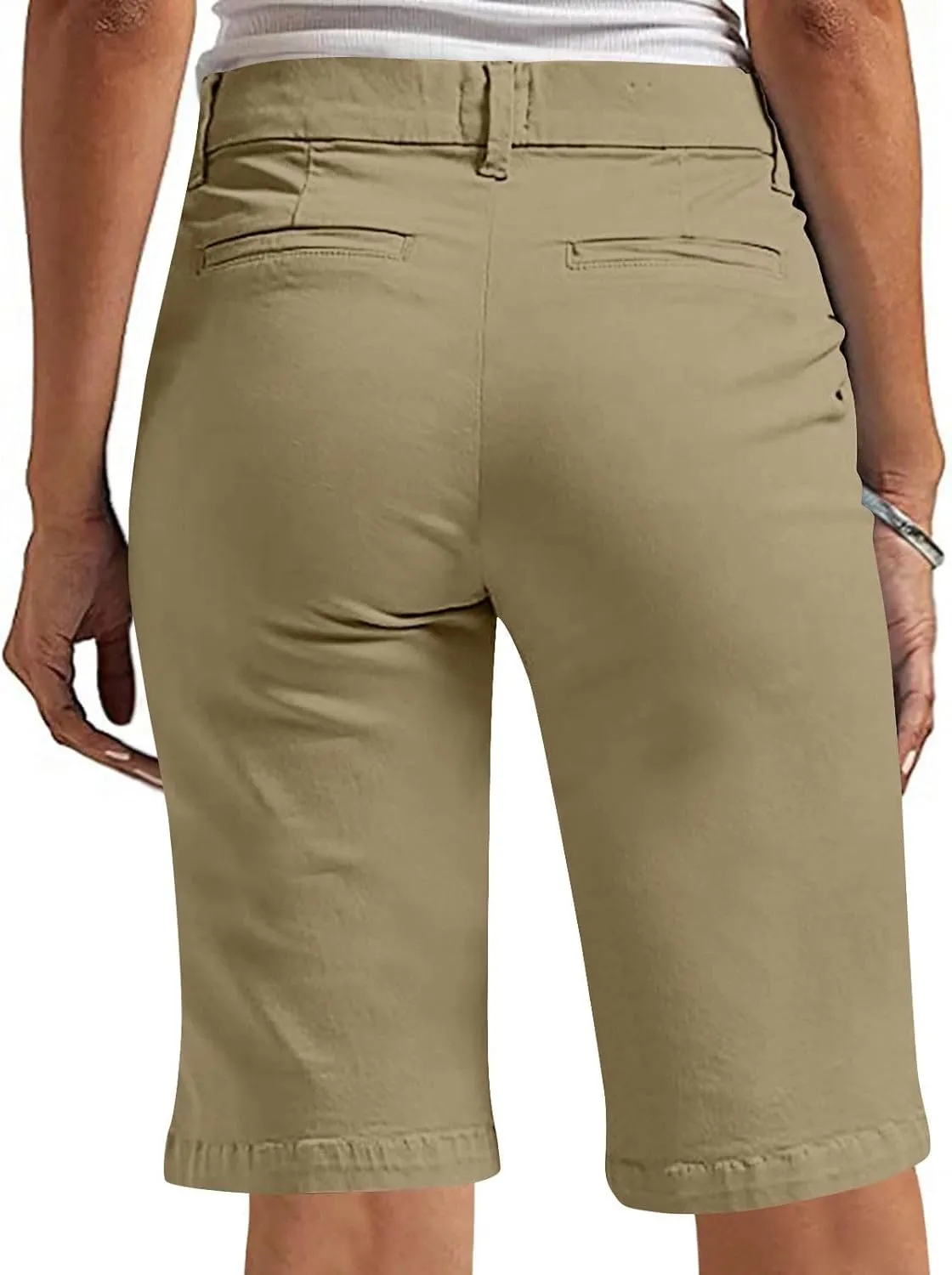 Women's Bermuda Shorts, Summer Dressy Shorts for Women Chino Straight Leg High Waisted Casual Summer