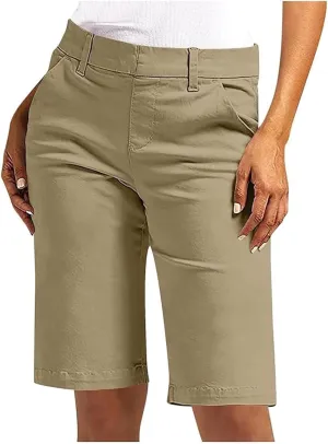 Women's Bermuda Shorts, Summer Dressy Shorts for Women Chino Straight Leg High Waisted Casual Summer