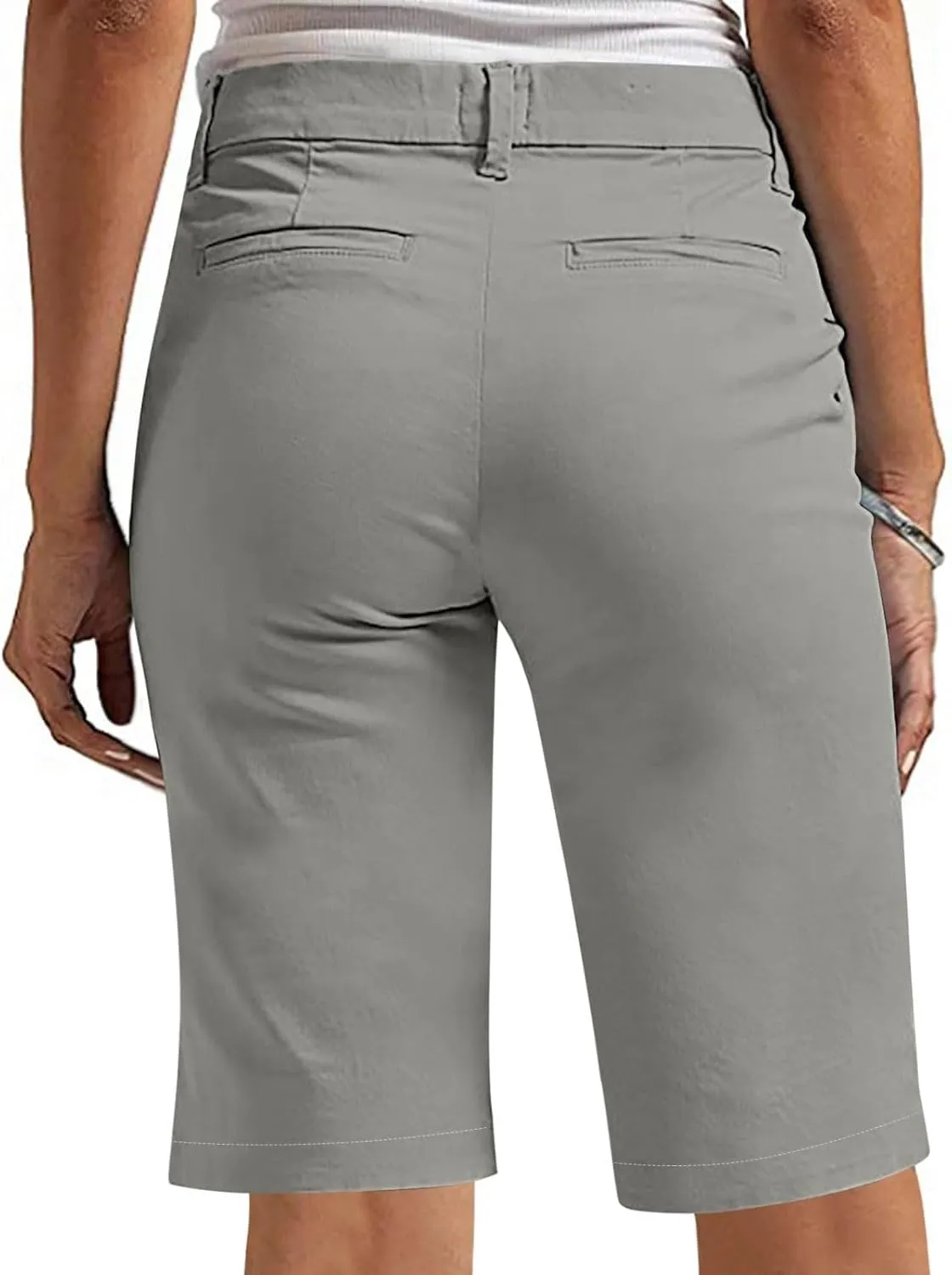 Women's Bermuda Shorts, Summer Dressy Shorts for Women Chino Straight Leg High Waisted Casual Summer