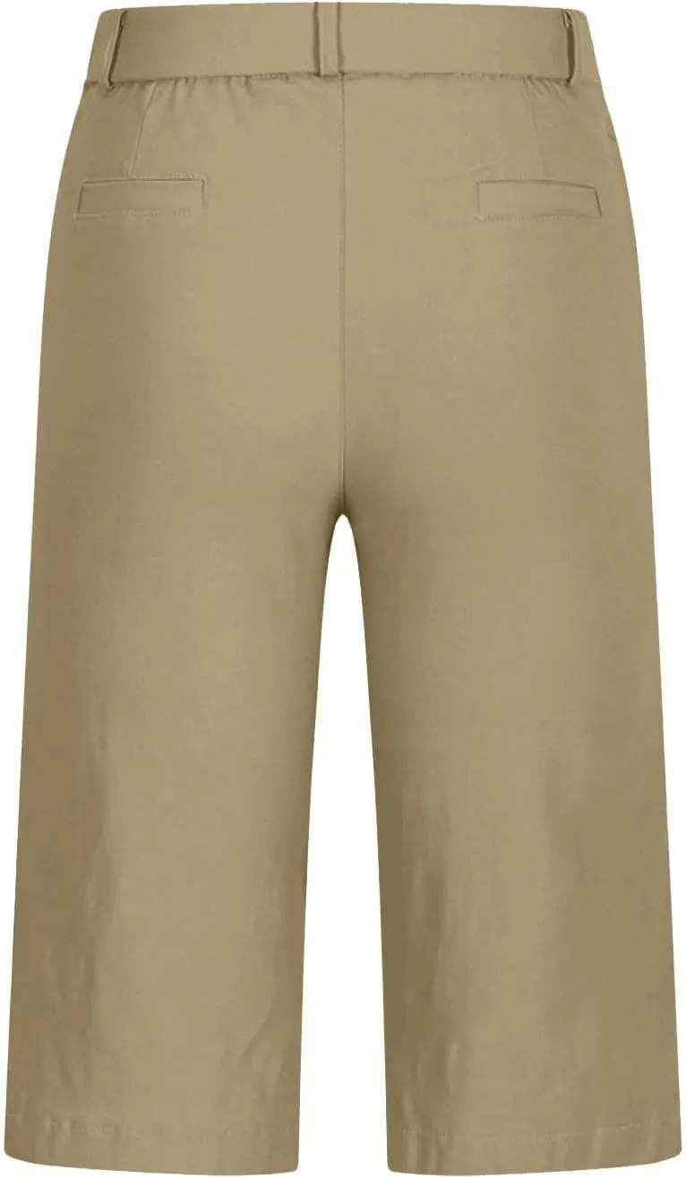 Women's Bermuda Shorts, Summer Dressy Shorts for Women Chino Straight Leg High Waisted Casual Summer