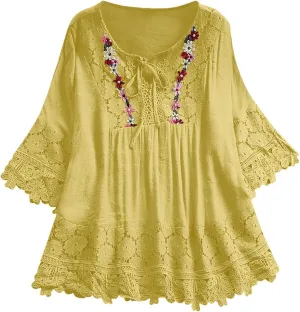Womens Button Linen Short Sleeve T-Shirts Summer Henley Casual Plus Size Tunic Top V Neck Loose Tshirt