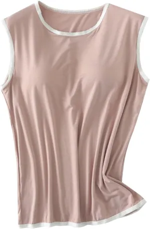 Womens Crew Neck Tank Tops Sleeveless Shirts Lace Thin Summer Casual Going Out Lightweight Stylish Blouses Shirt