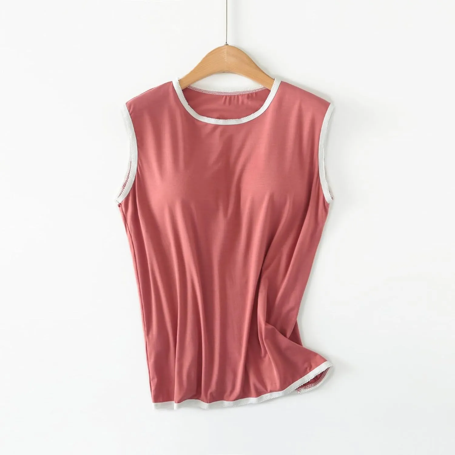 Womens Crew Neck Tank Tops Sleeveless Shirts Lace Thin Summer Casual Going Out Lightweight Stylish Blouses Shirt