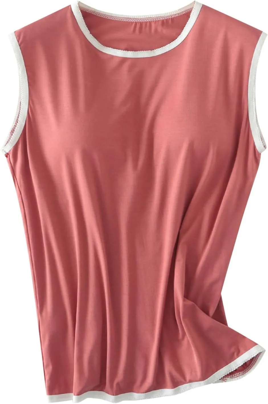 Womens Crew Neck Tank Tops Sleeveless Shirts Lace Thin Summer Casual Going Out Lightweight Stylish Blouses Shirt
