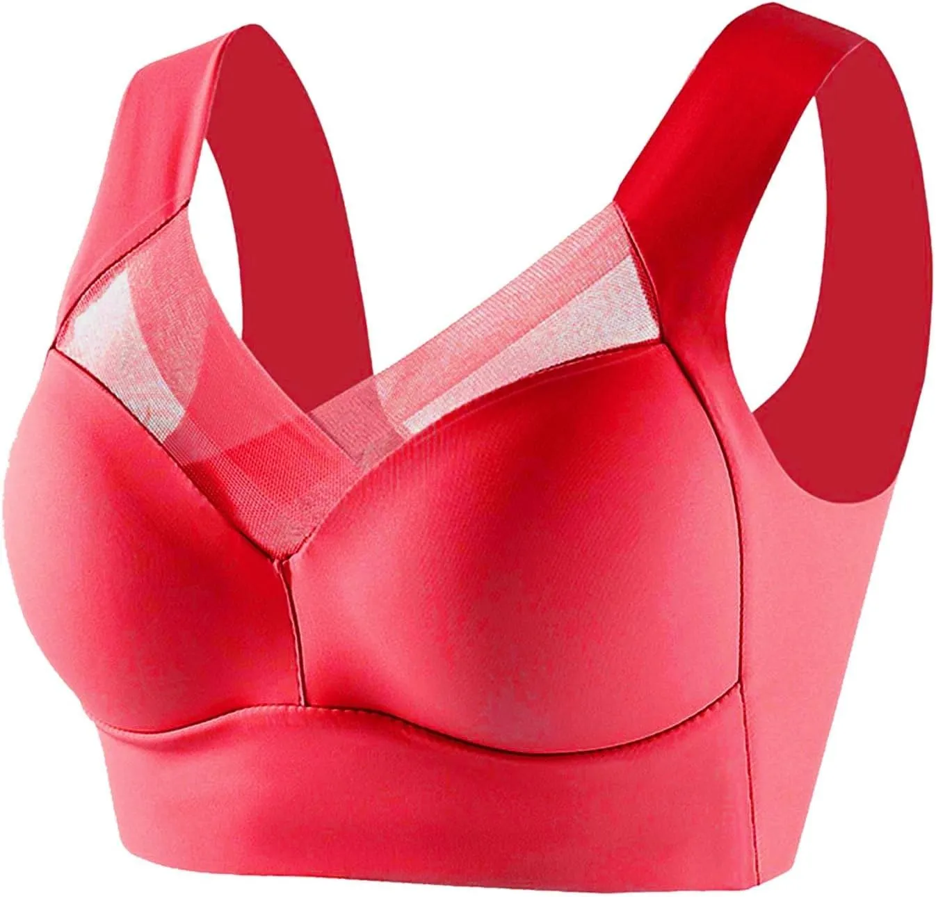 Women's Large Lace Bra Full Coverage Adjustable Bralette Comfortable Soft Daily Brassiere Seamless Leisure Bras
