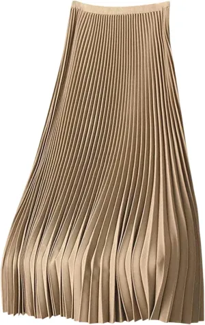 Womens Lightweight Pleated Skirt Summer High Waist Swing Midi Skirts Casual Versatile Flowy Plain A-Line Skirts