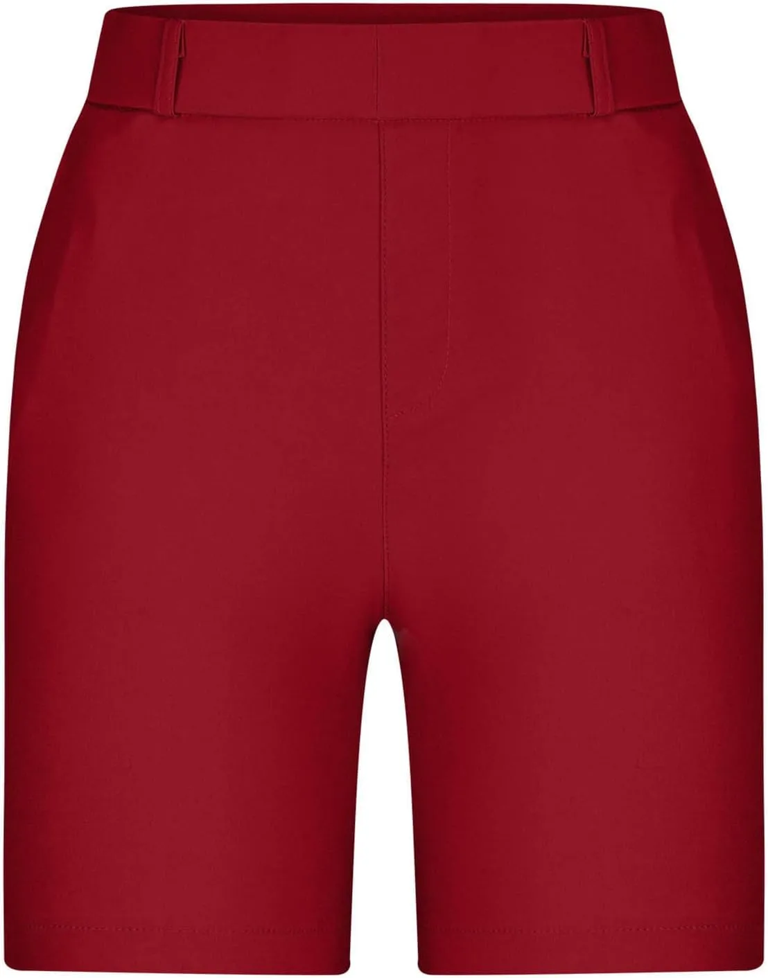 Women's Mid Rise Slim Fit Chino Bermuda Shorts Ultra Lux Comfort Walking Super Comfy Business Casual Pants