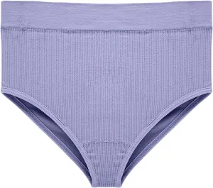Women's Ribbed Underwears Seamless High Waist Sexy Underwear Panty Ultra Soft Stretch Lingerie Workout Brief High Cut