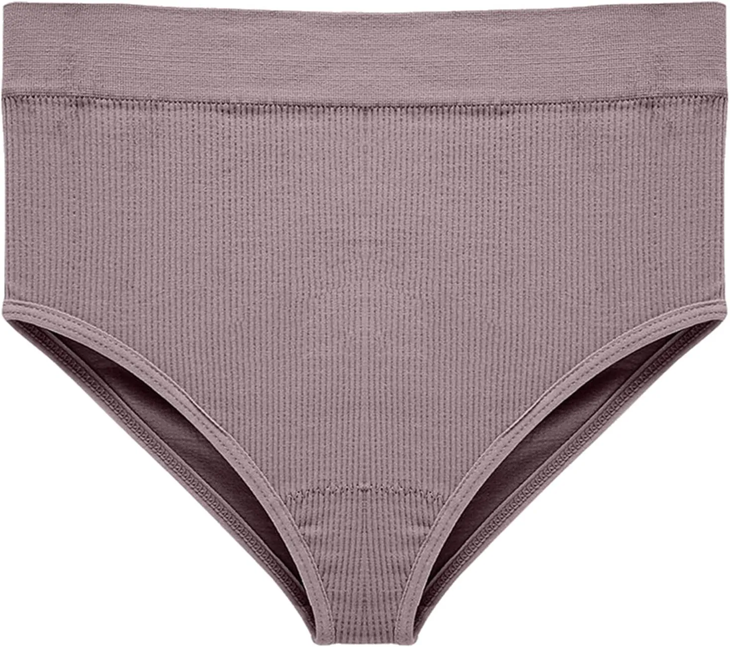 Women's Ribbed Underwears Seamless High Waist Sexy Underwear Panty Ultra Soft Stretch Lingerie Workout Brief High Cut