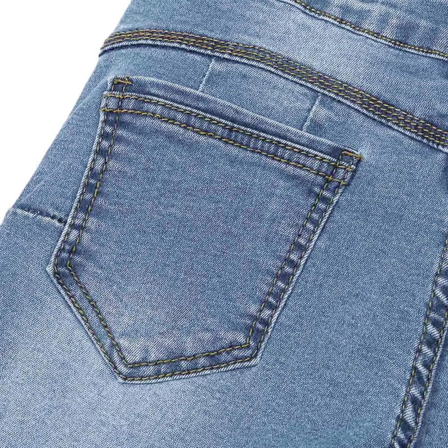 Women's Ripped Denim Shorts with Pockets,High-Waisted Stretch Fit,Distressed Hem Casual Summer Style