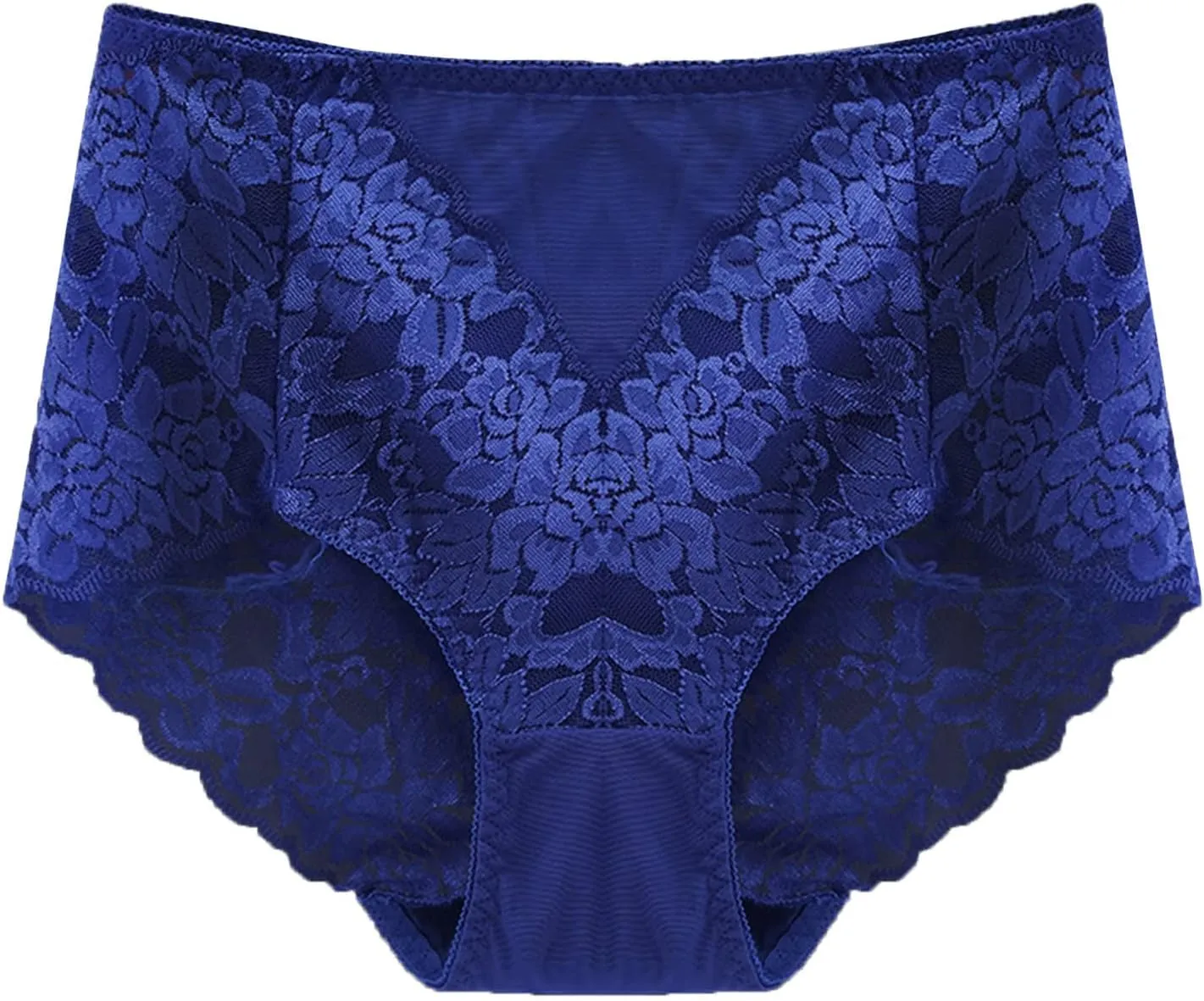 Womens Sexy Floral Lace Underwear High Waist Seamless Briefs Plus Size Stretch Comfortable Breathable Ladies Panties