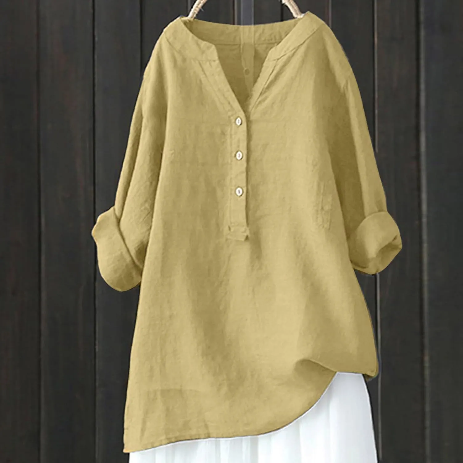 Womens Short Sleeve Cotton Linen Shirt Casual Crewneck Soft T Shirt Floral Loose Fit Summer Tee Tops