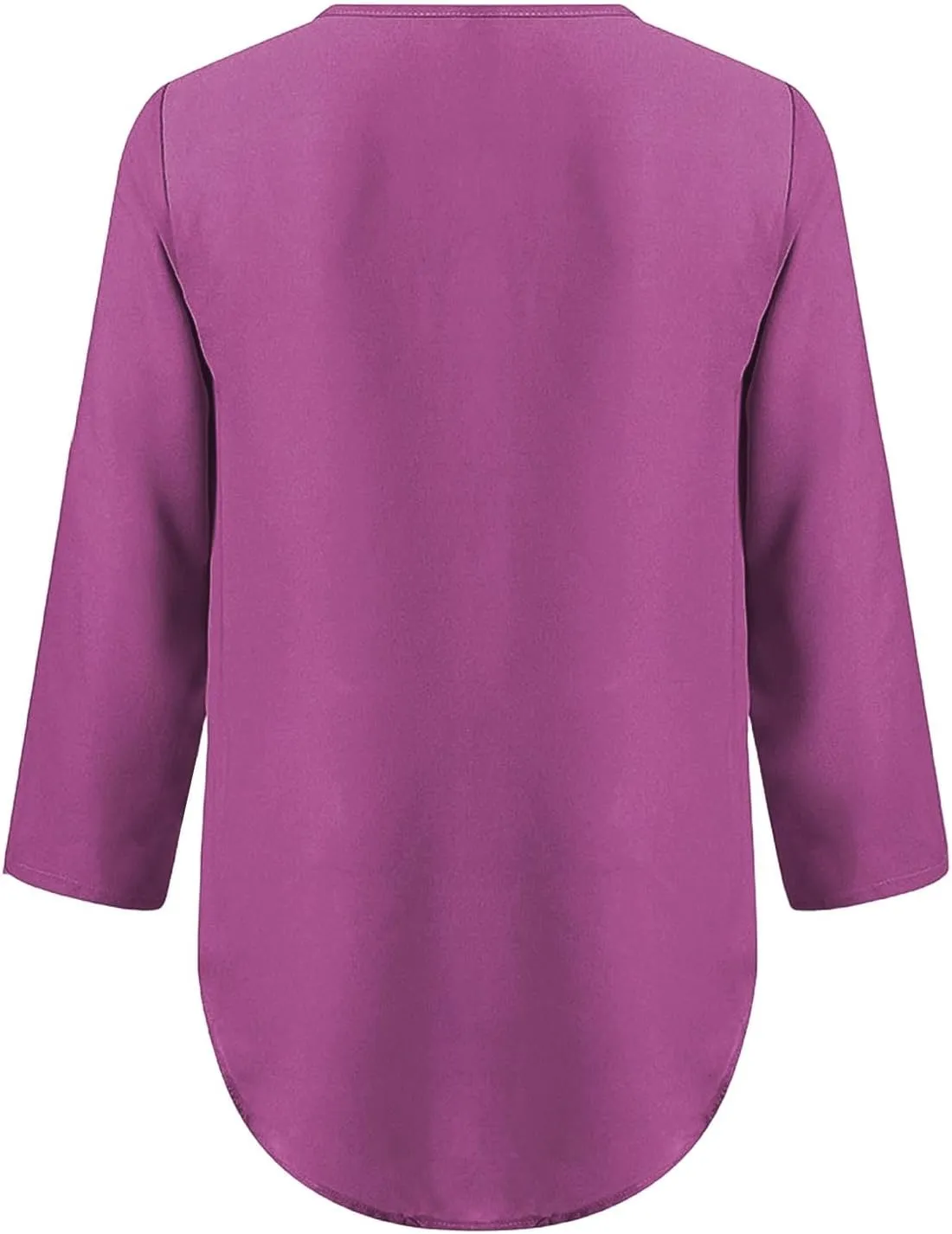 Womens Summer Tops 2025 Plus Size Zip Front 3/4 Sleeve Shirts V Neck Blouses Tunic Top Trendy Dressy Casual Outfits