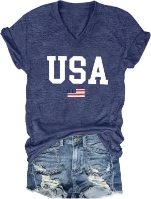 Women's T-Shirts V-Neck Dragonfly Tee Cute Summer Graphic Shirts Vintage Boho Flowers Short Sleeve T Shirt