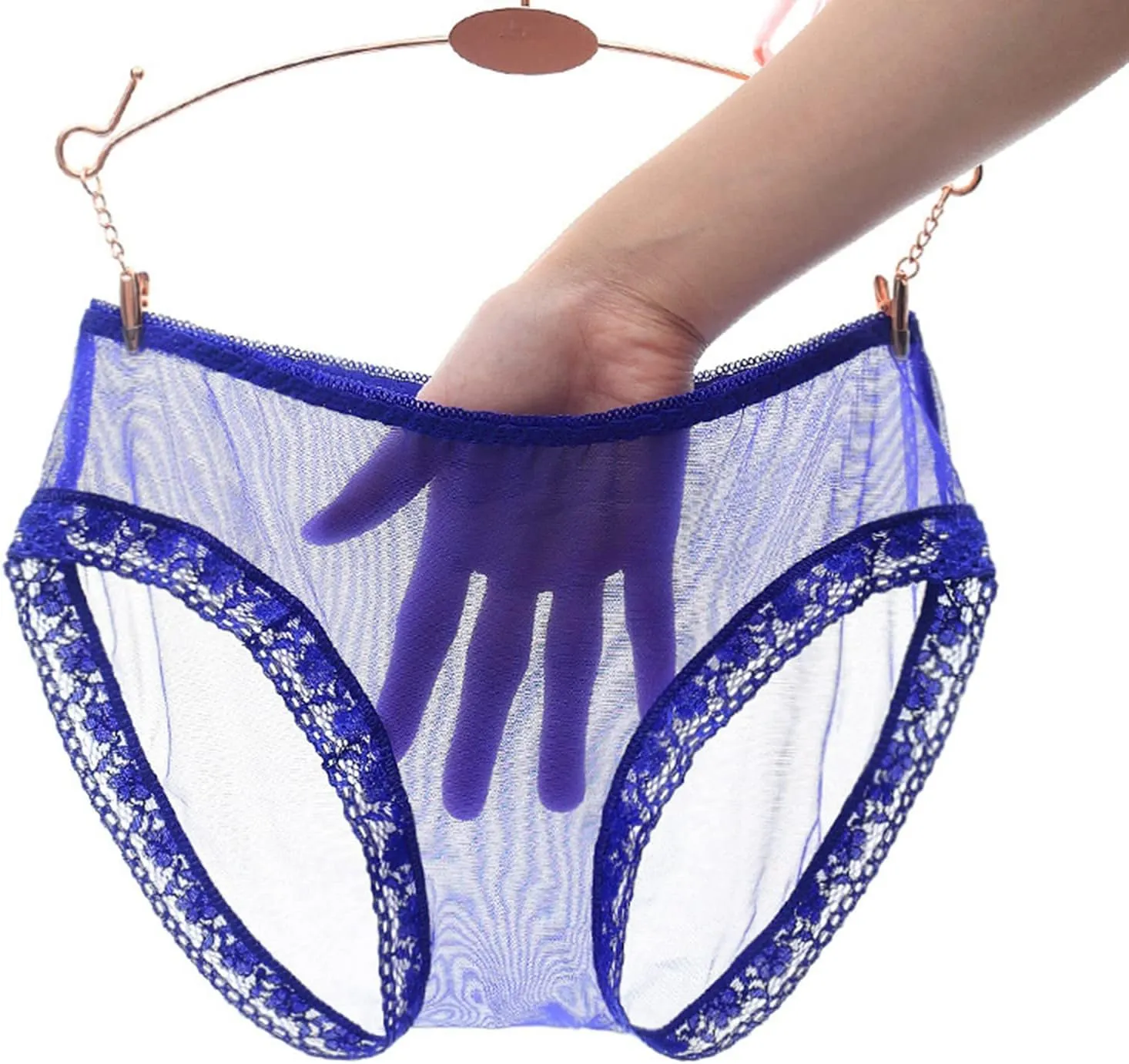 Women's Thongs Clear Underwear Ice Silk Seamless Briefs Sexy Panties Stretch Lace Comfor Bikini Panties Low Waist