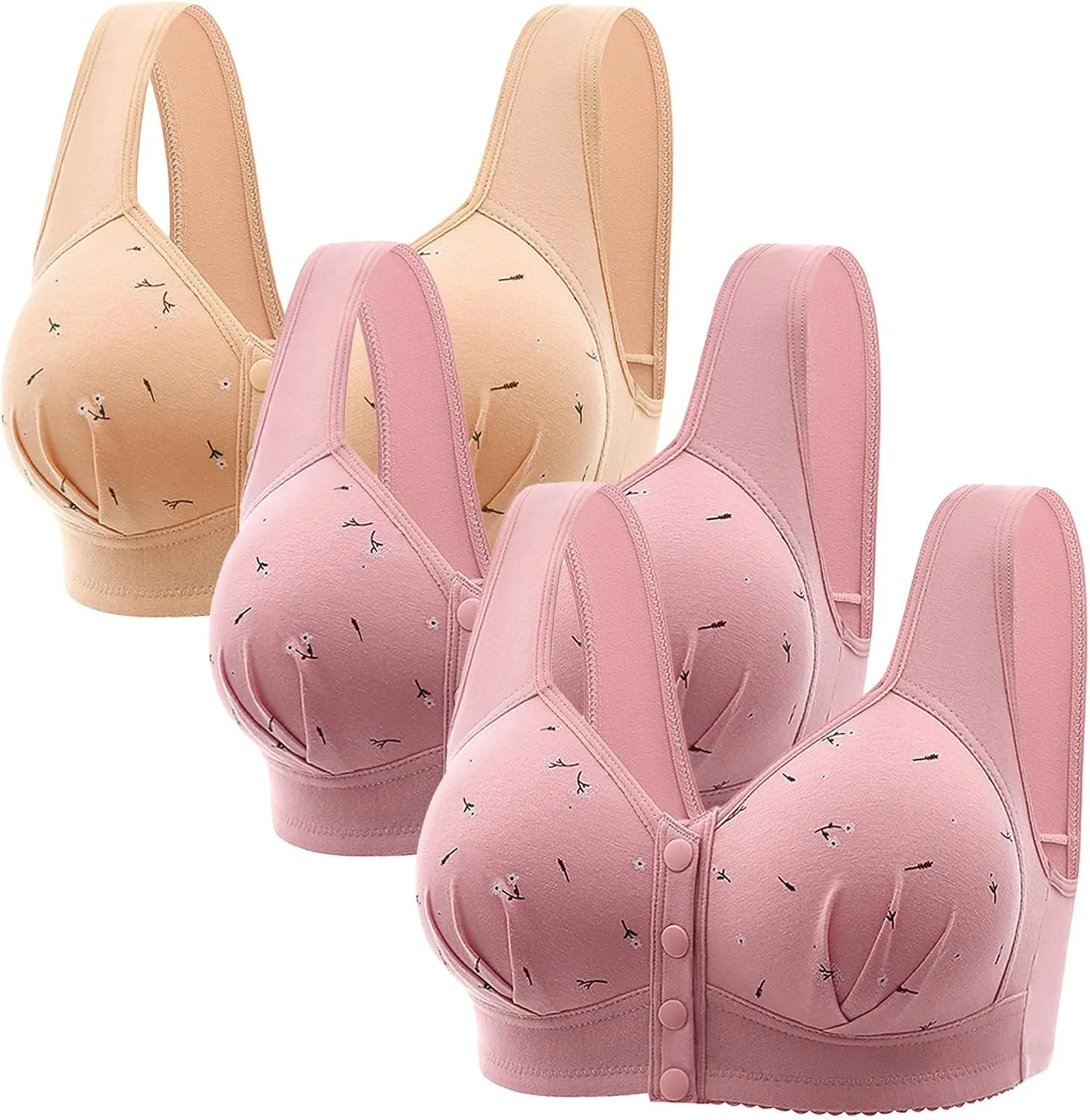 Women's Wireless Bra Wirefree Seamless Bras for Women Comfort Revolution Full-Coverage Wirefree Bra for Women