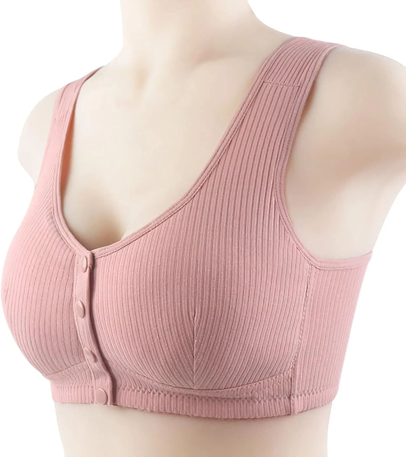 Women's Wireless T-Shirt Bra Full Coverage No Underwire Everyday Bras Scalloped Full Coverage Everyday Bra