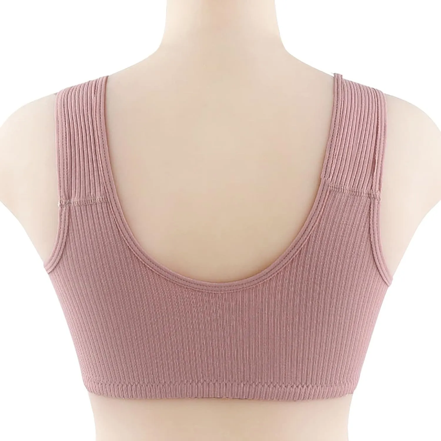 Women's Wireless T-Shirt Bra Full Coverage No Underwire Everyday Bras Scalloped Full Coverage Everyday Bra